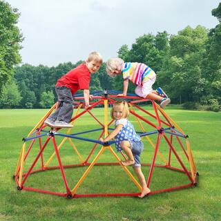 Nyeekoy Outdoor Kids Jungle Gym Climbing Dome Climber Metal Frame Backyard Play Set TH17G0431