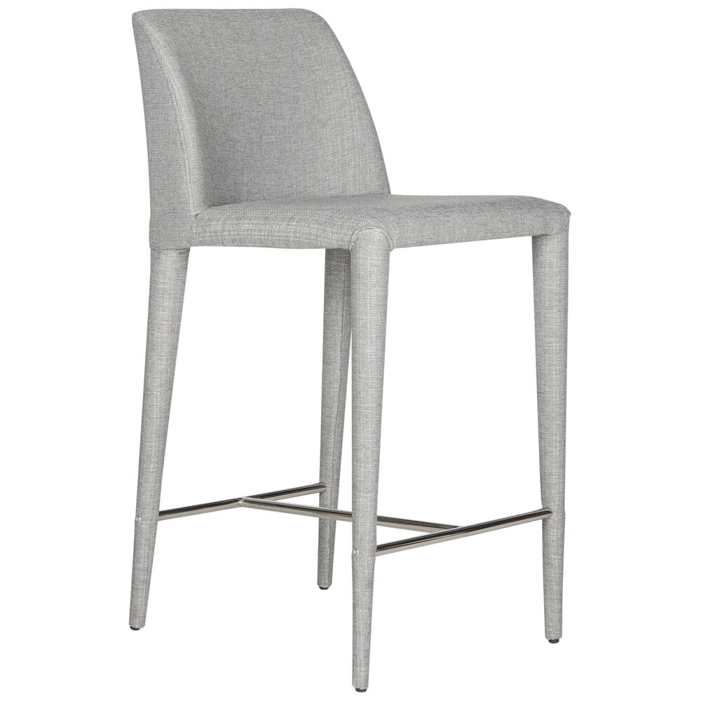 SAFAVIEH Mid Century 26 inch Garretson Grey Linen Counter Stool (Set of 2)   22.6\