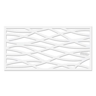 GRID AXCENTS Wave 48 in. x 24 in. White Polypropylene Multi-Purpose Decorative Panel 62401