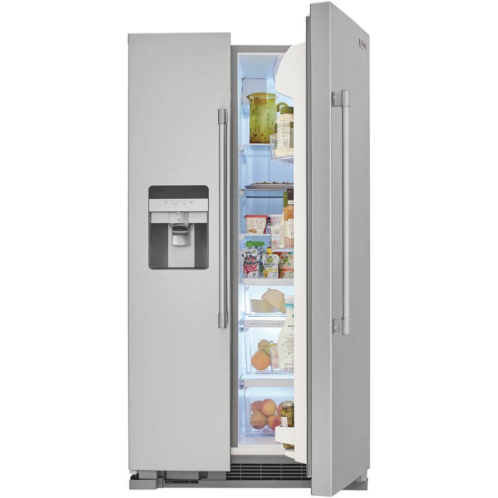 Maytag 24.5 cu. ft. Side by Side Refrigerator in Fingerprint Resistant Stainless Steel with Exterior Ice and Water Dispenser MSS25C4MGZ