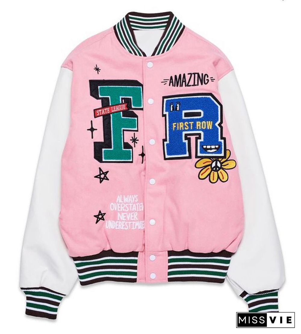 Varsity Hiphop Streetwear Baseball Jacket