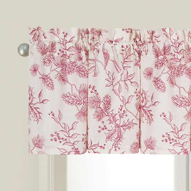 C amp f Home Evergreen Toile Red Valance Collection