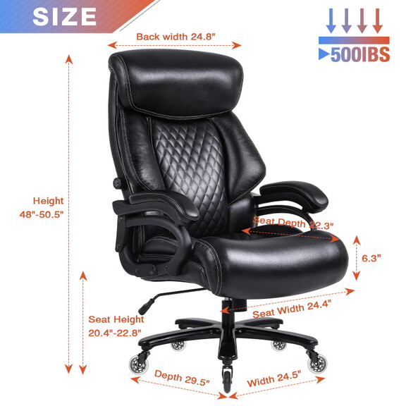 Vanbow.Office Chair.Heavy and tall adjustable exec...