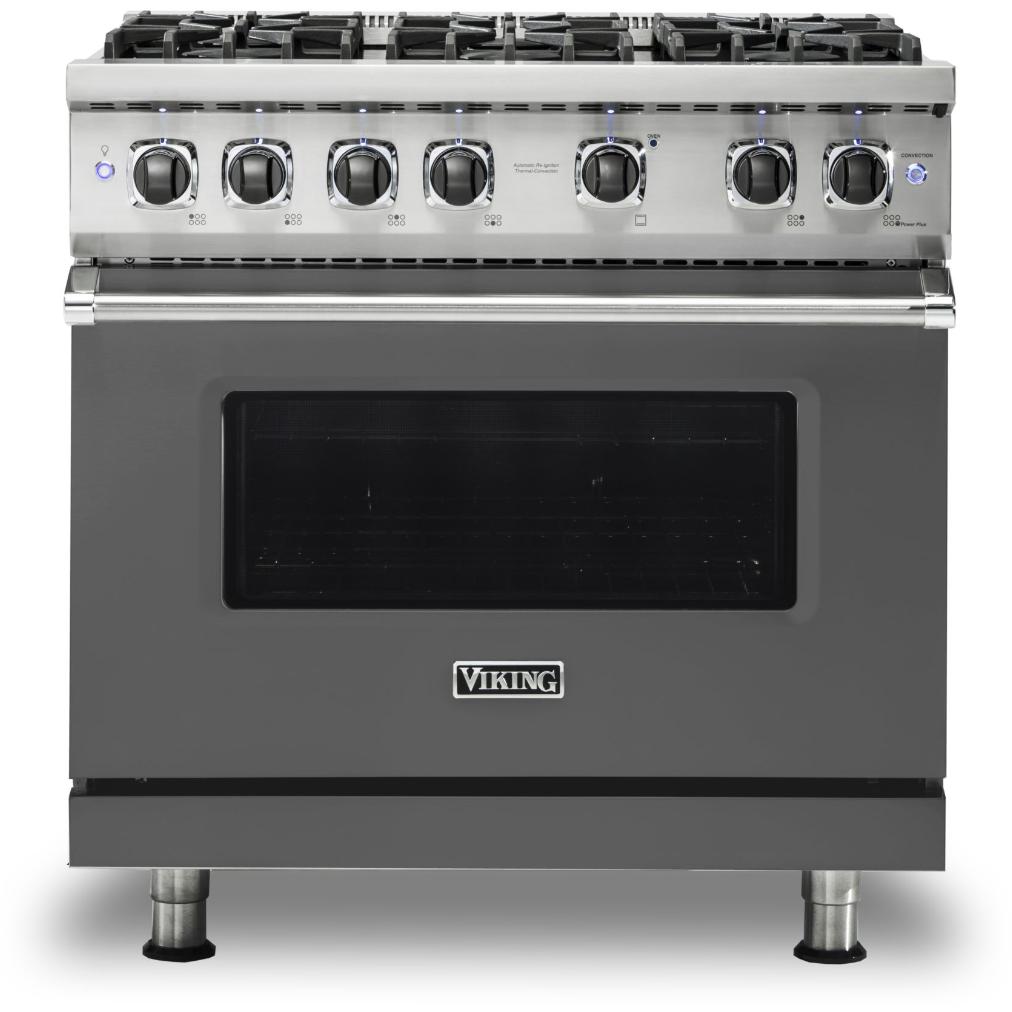 Viking 36-inch Freestanding Gas Range with GourmetGlo VGR536-6BDG