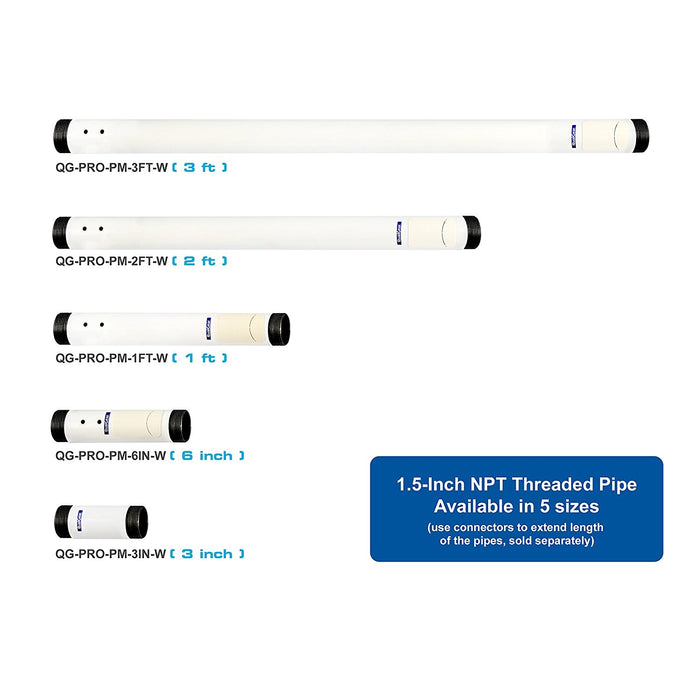 QualGear QGPROPM3INW ProAV 15 Inch Npt Threaded Pipe 3 Inch Len