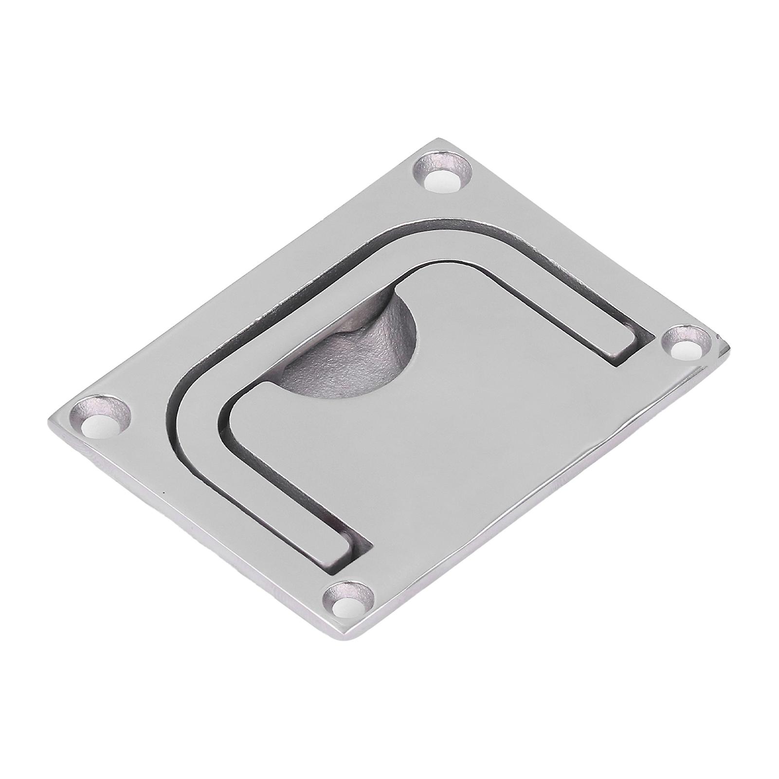 Boat Ring Hatch Pull Flush Lift Deck Cover Handle Marine 316 Stainless Steel Mirror Square96x69mm