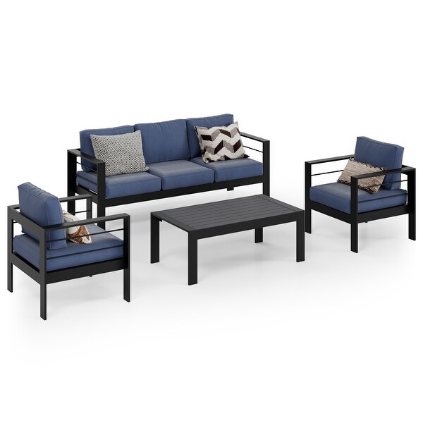 Royalcraft 4 Piece Aluminum Outdoor Patio Furniture Set