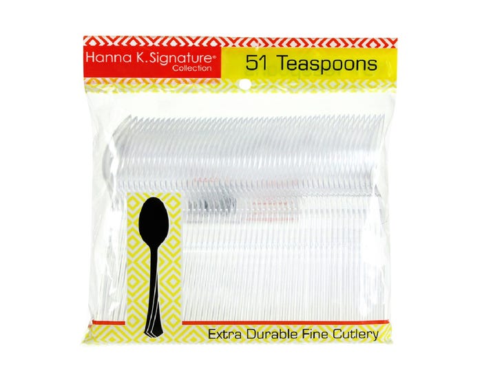 Hanna K Clear Plastic Spoons， 51 Count - 80267