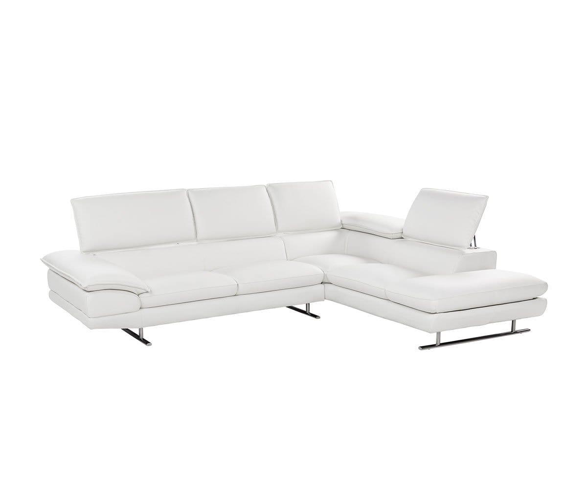 Mauro Leather Right Sectional