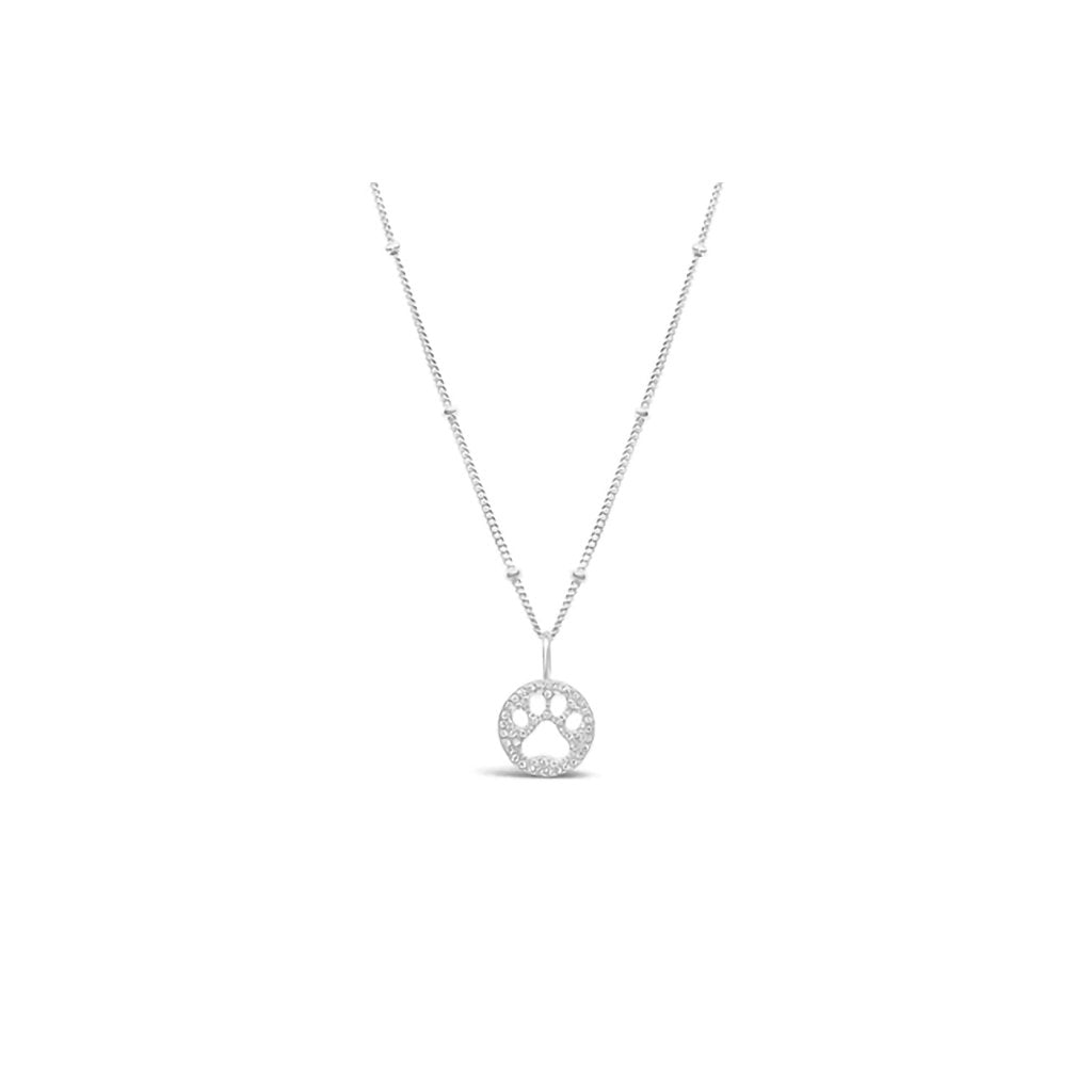 Stia  Charm & Chain Necklace Pavé Paw