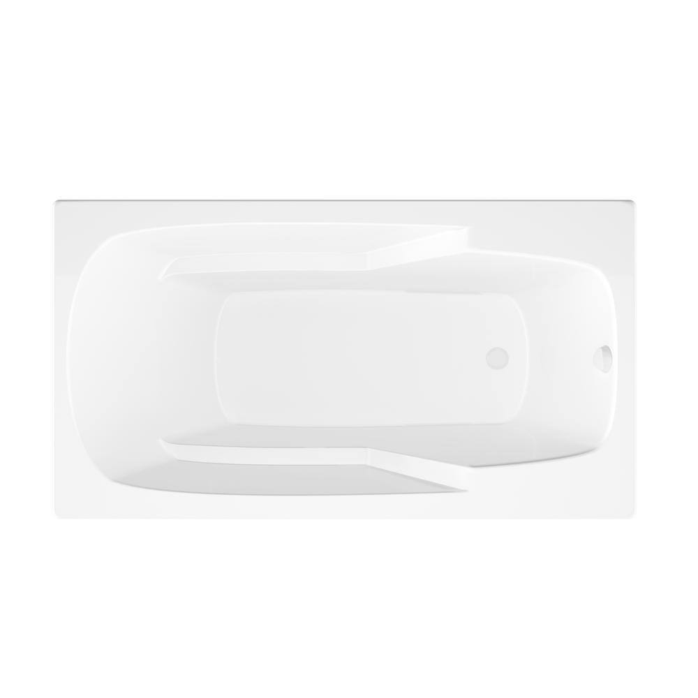 Universal Tubs Coral 5 ft. Acrylic Reversible Drain Rectangular Drop-in Non-Whirlpool Bathtub in White HD3660ES