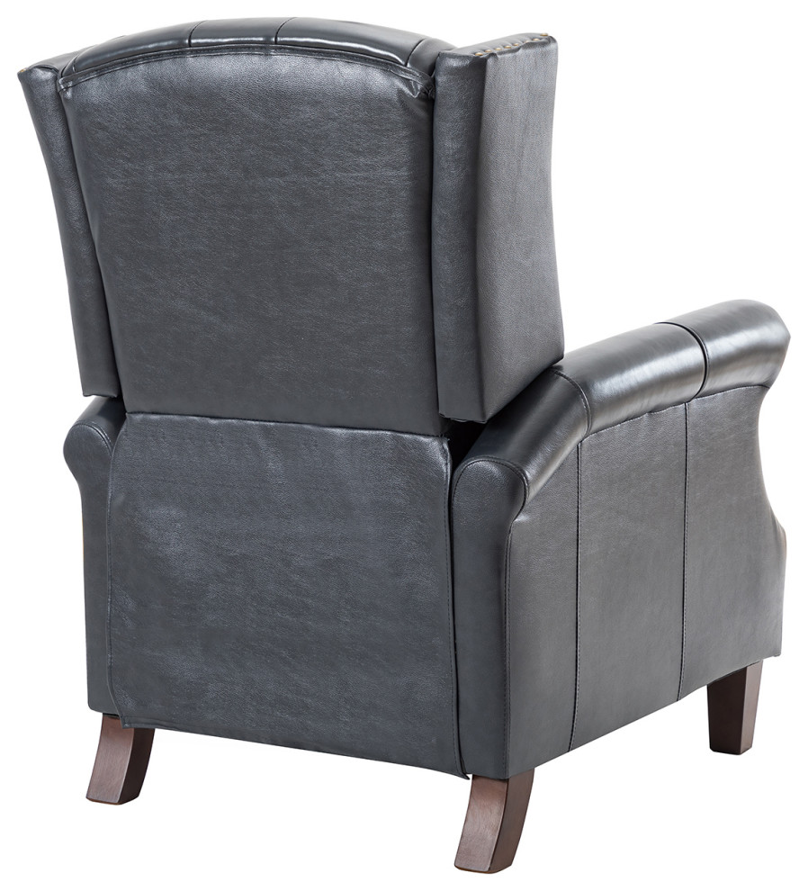 Genuine Leather Manual Recliner  Set of 2   Transitional   Recliner Chairs   by Karat Home  Houzz