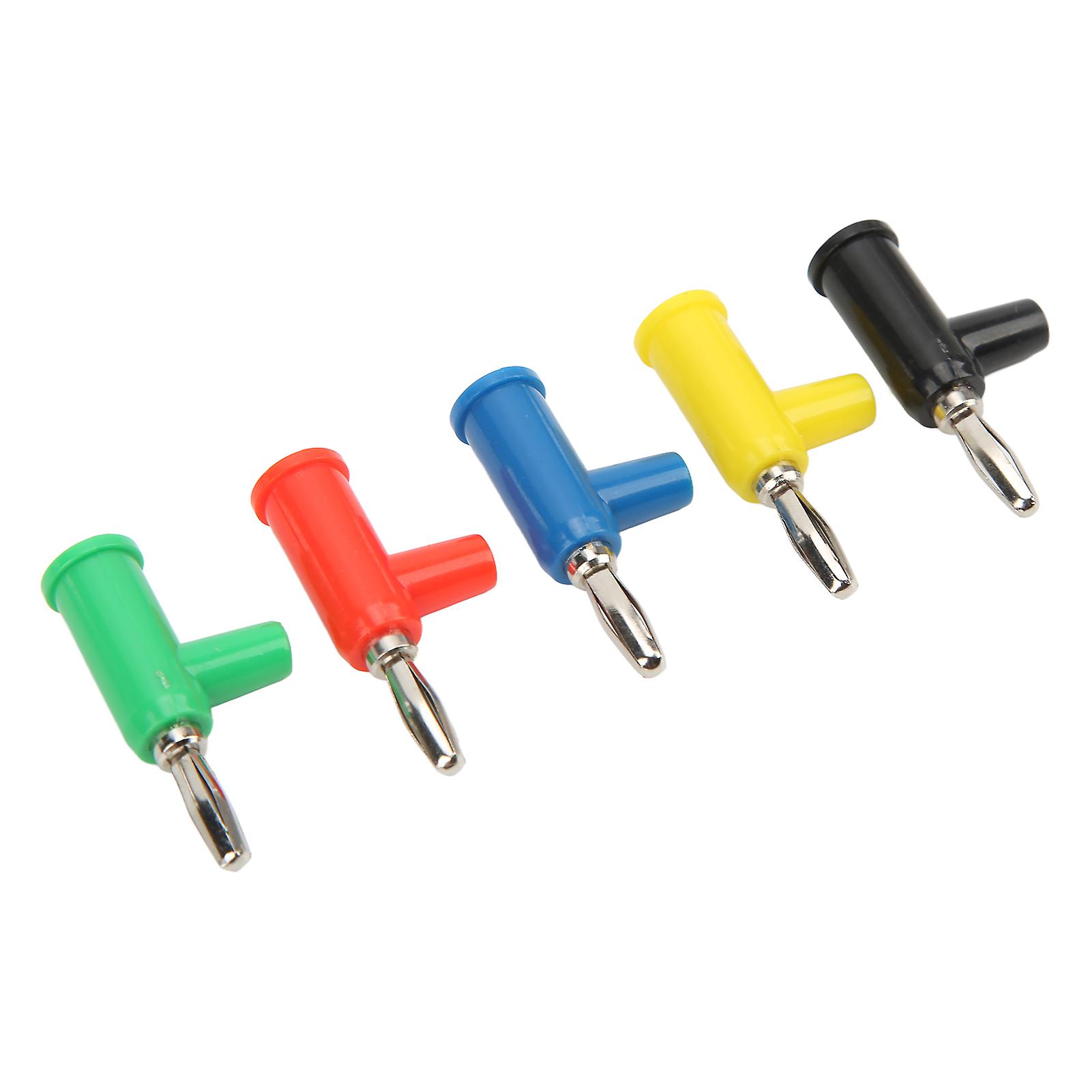 Banana Plugs 4mm Stackable Solderless Red Black Yellow Blue Green Durable Brass Anticorrosion Stackable Banana Plugs