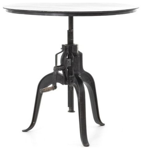 Ailse Crank Adjustable Side Table  Black   Industrial   Side Tables And End Tables   by Virgil Stanis Design  Houzz