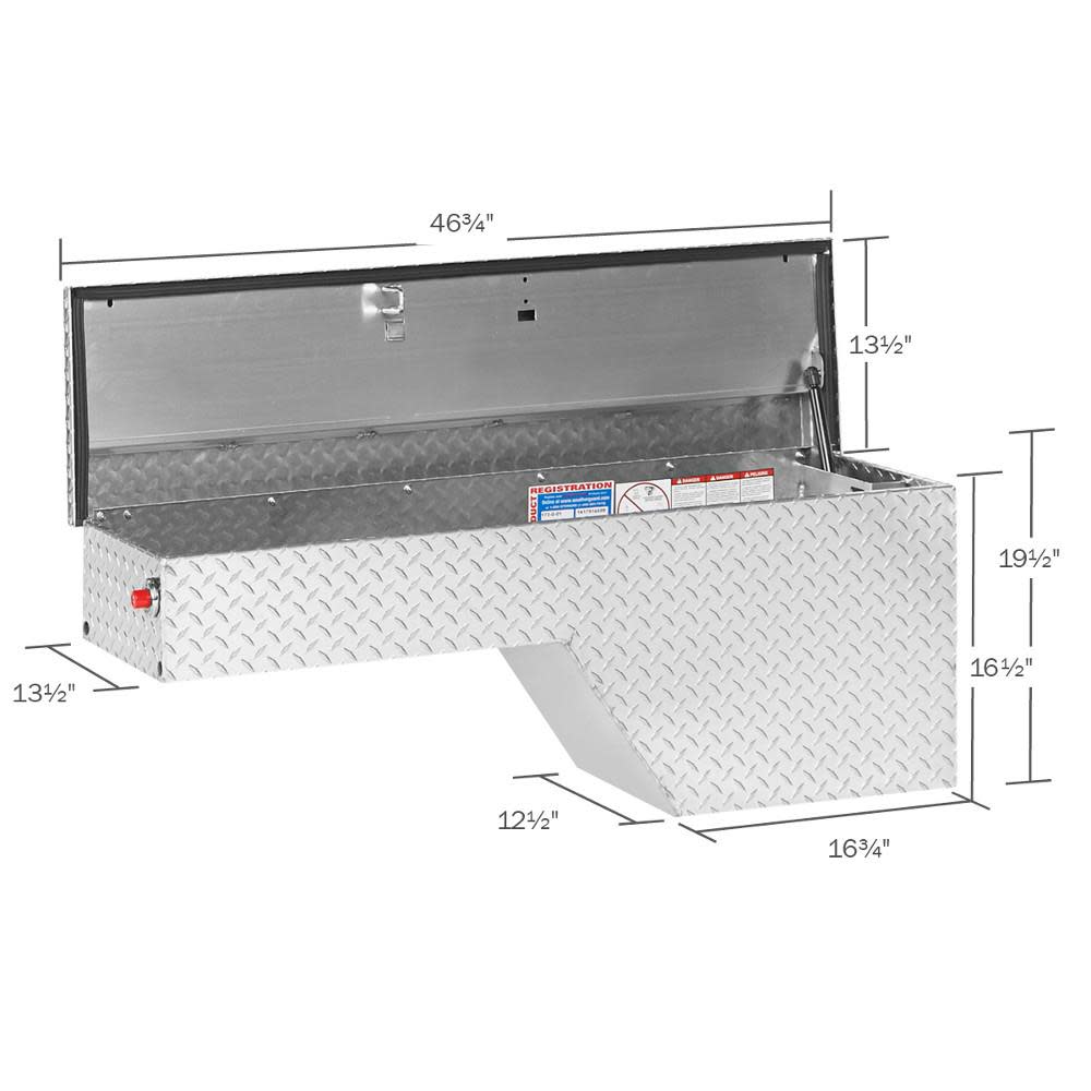 Pork Chop Box， Aluminum， Driver Side， 3.4 Cu. Ft.