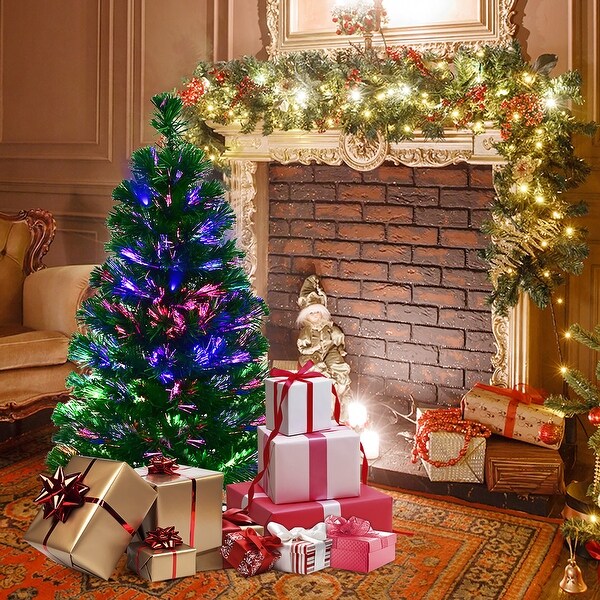 PreLit Artificial Christmas Tree Fiber Optic Tree