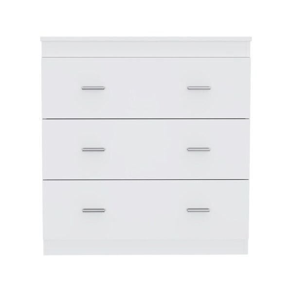 Minimalist Style 3-Drawer Rectangle Dresser for Bedroom， Superior Top， Modern Storage Dressers Organizer for Living Room - - 37828182