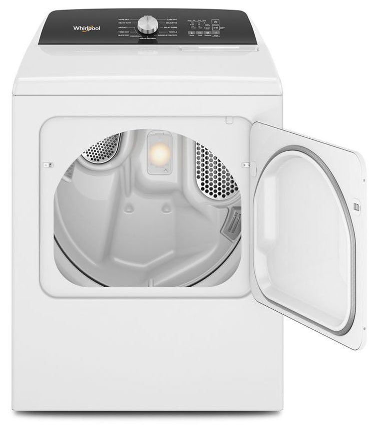 Whirlpool 7 Cu. Ft. White Moisture Sensing Gas Dryer With Steam