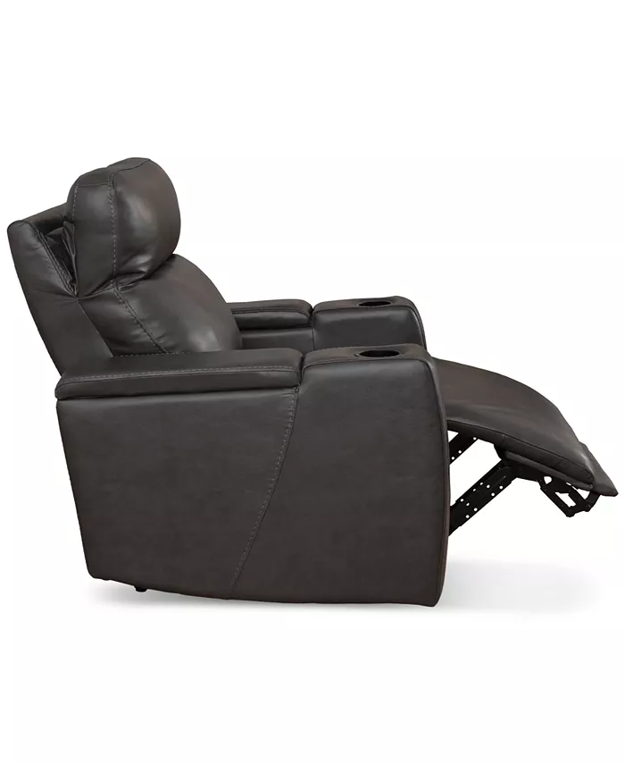 Furniture Greymel 37 Leather Chair with Power Headrest