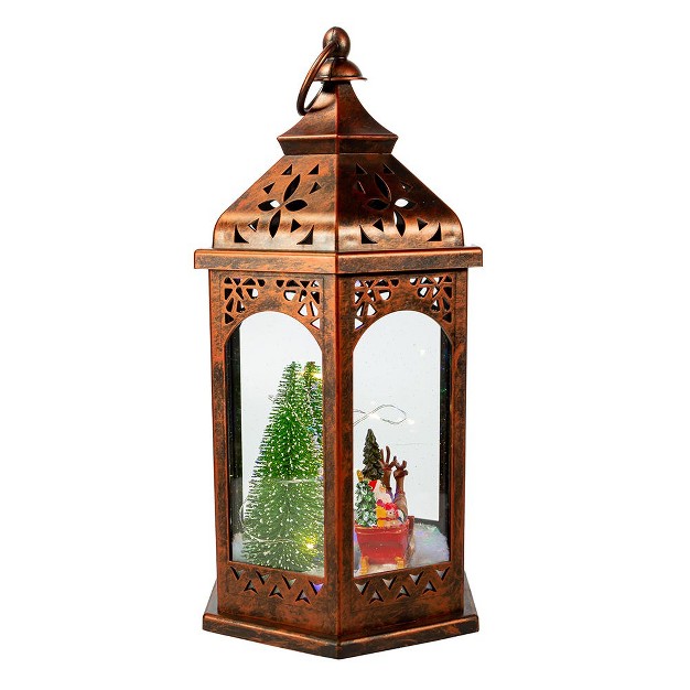 Kurt Adler 13 inch Battery operated Lighted Lantern With Santa