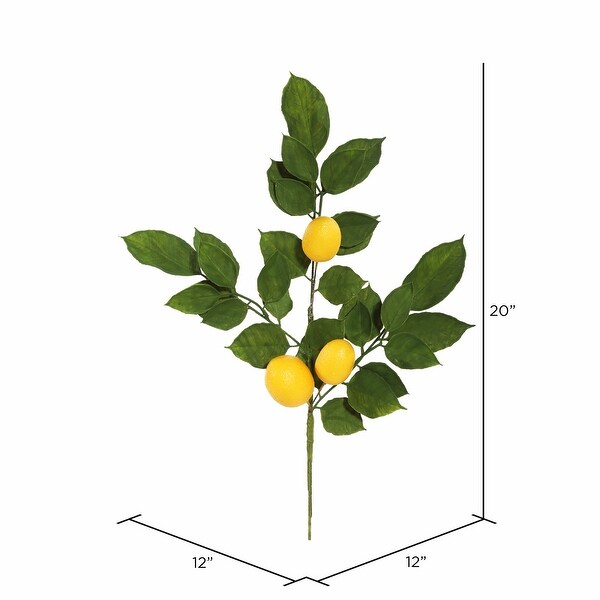 Vickerman 20 Artificial Salal Leaf Lemon Sprays. Pack of 4.