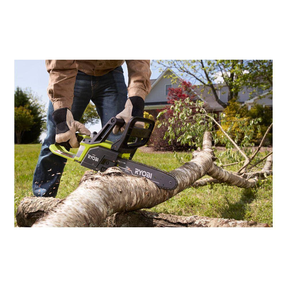 RYOBI ONE 18V 10 in Battery Chainsaw with 15 Ah Battery and Charger