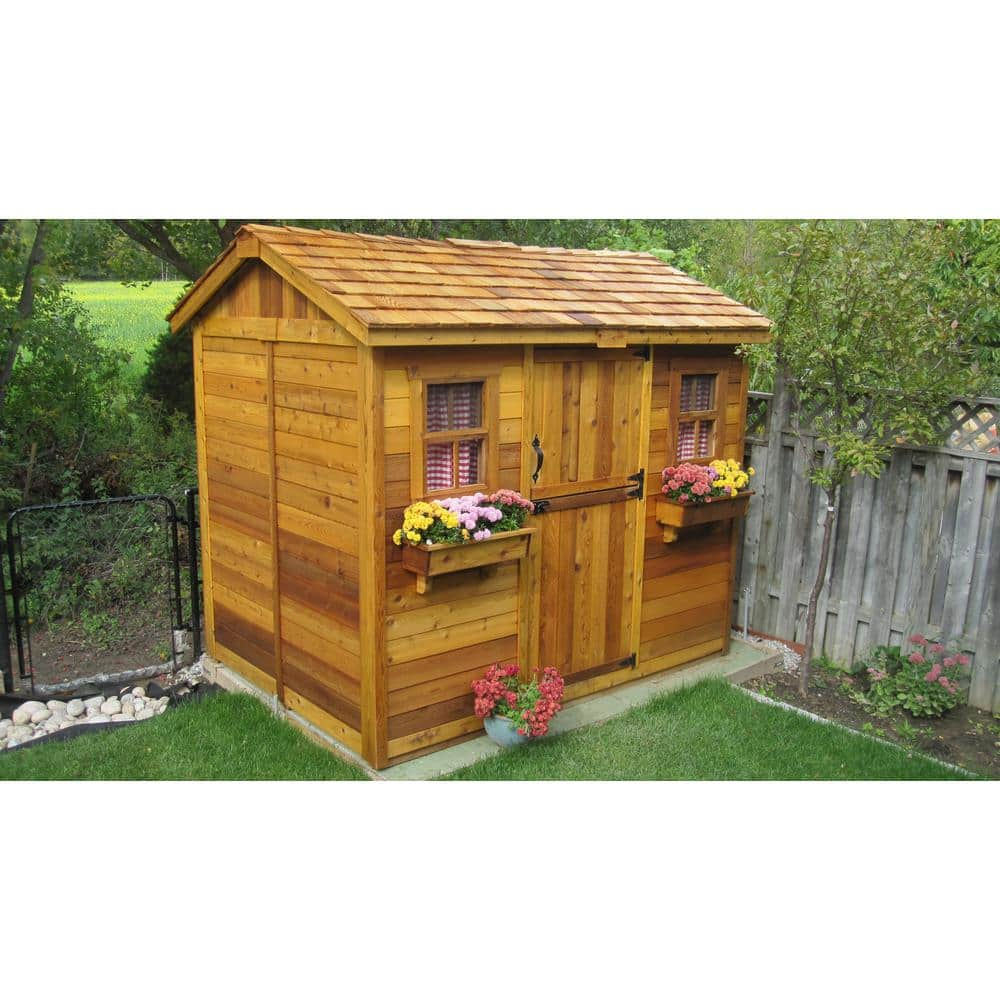 Outdoor Living Today Cabana 6 ft. x 9 ft. Western Red Cedar Garden Shed CB96