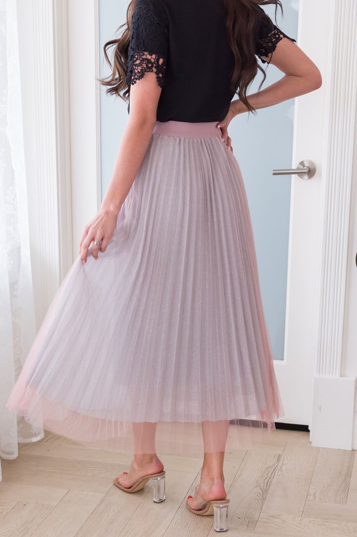 The Shine Bright Modest Tulle Skirt