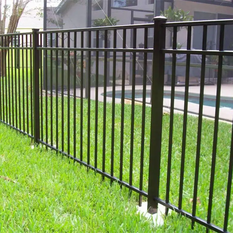 Factory supply powder coated decorative black aluminum fence panels