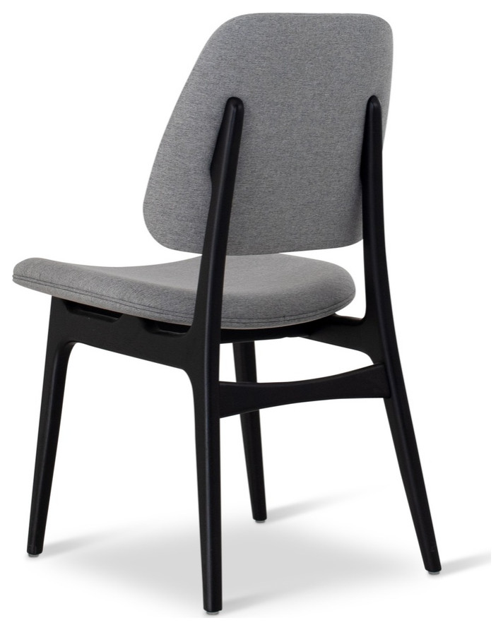 Jordane Side Chair Essence Grey Set Of 2   Midcentury   Dining Chairs   by Rustic Home Furniture Deco  Houzz