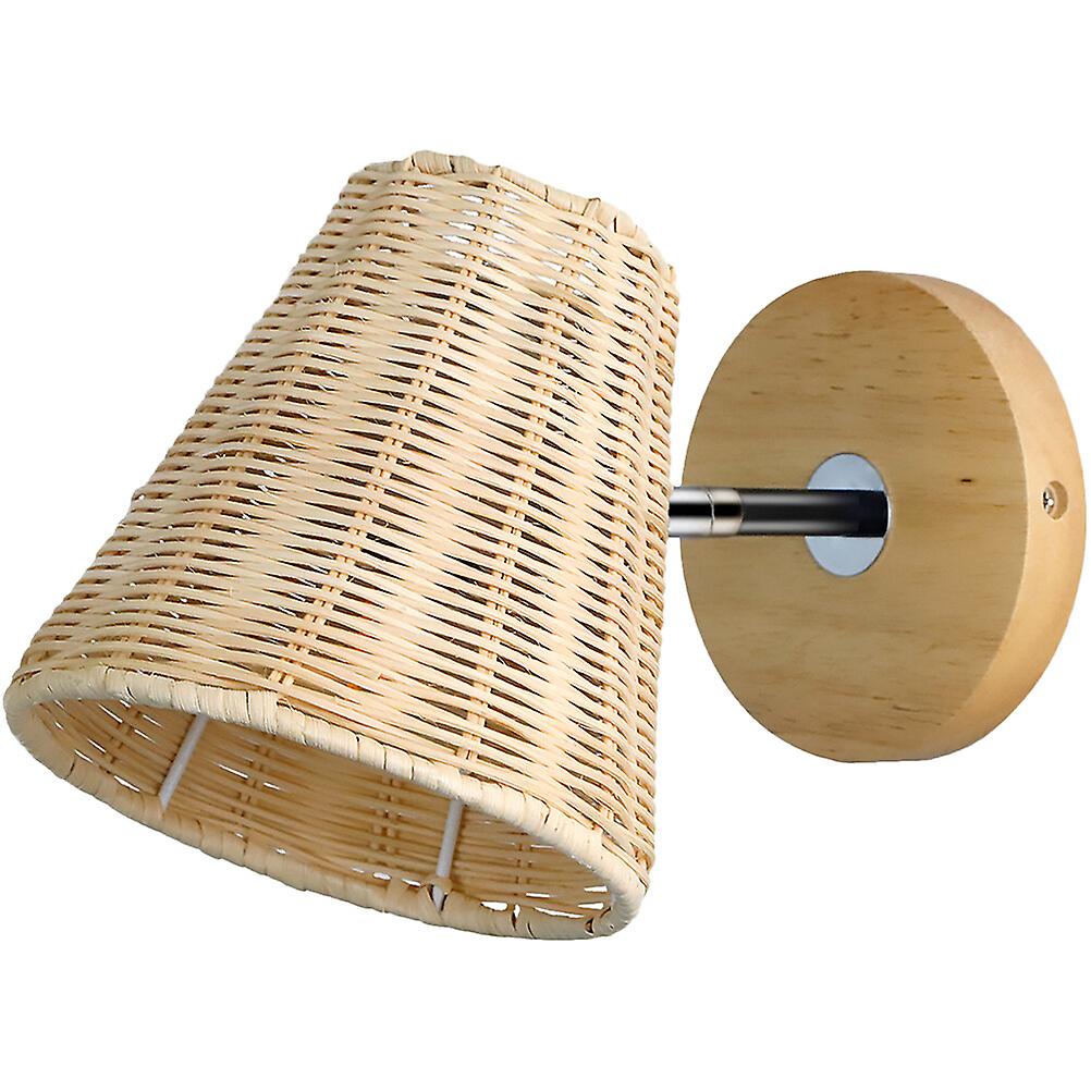 Rattan Wall Light Bedroom Wall Sconce Fixtures Bedside Wall Lamp For Home Hotel