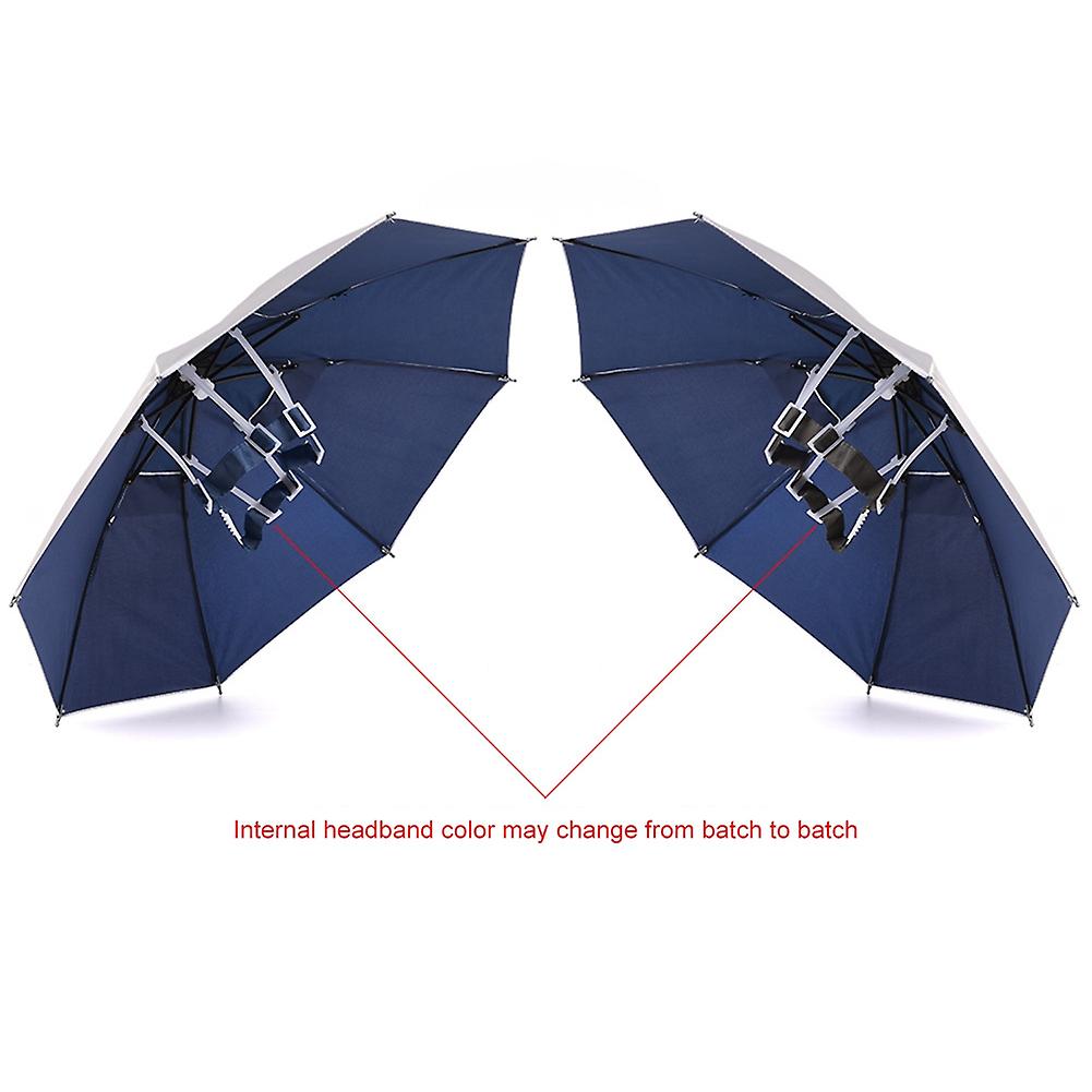 Foldable Umbrella Hat Fishing Sun Cap Head Hats Outdoor Sport Fishing Tackle Accessory Tool