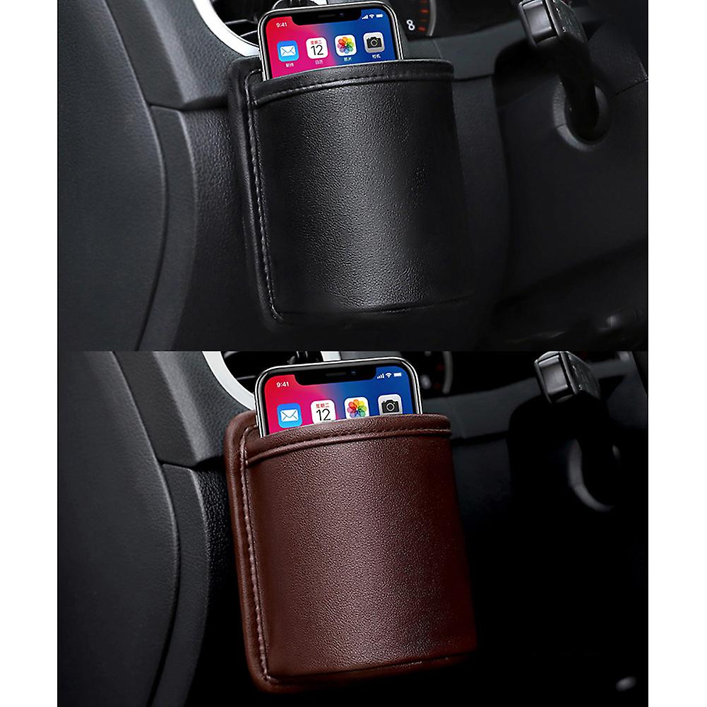 Car Air Vent Storage Organizer Microfiber Leather Box Bag Pocket Container Holder For Phone Glasses Pen Coin Key Coffee