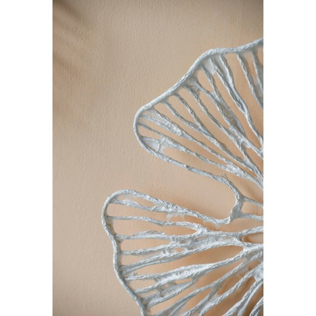 Leaf Patterned Wall Decor White A amp b Home