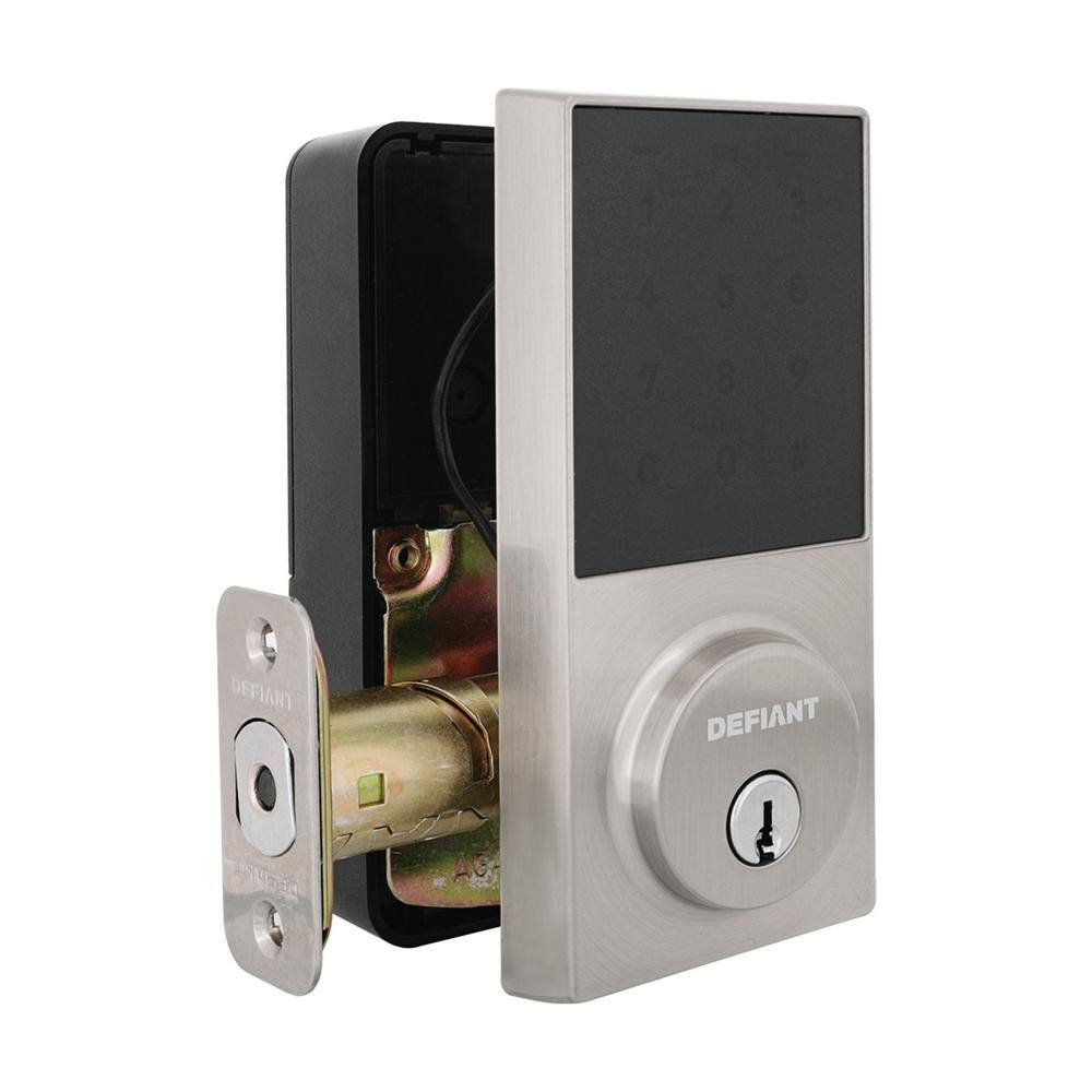 Defiant Slim Satin Nickel Electronic Touchpad Deadbolt 32GZ4X2D01BB