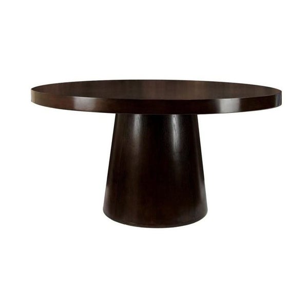 Wooden Round Dining Table in Espresso Finish