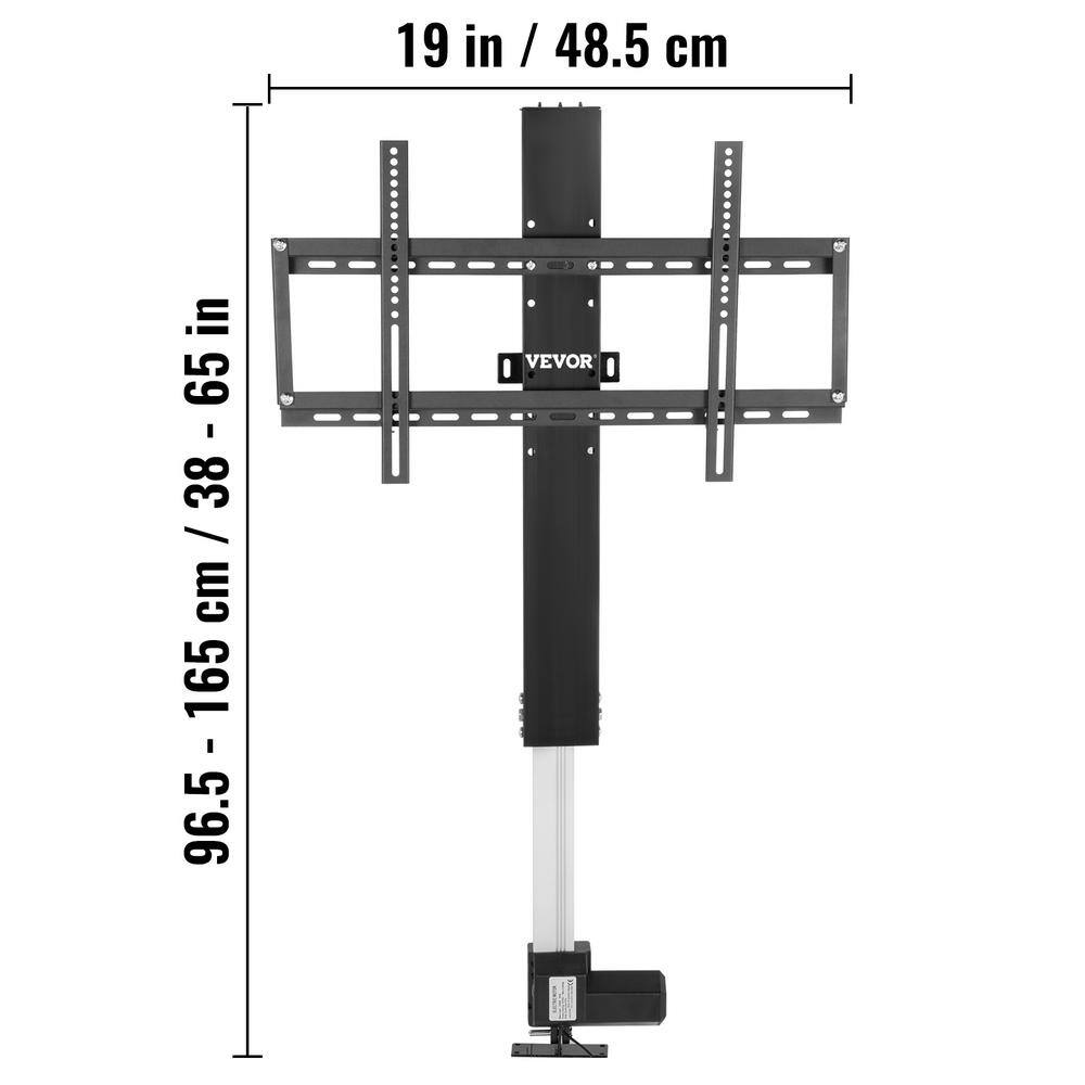 VEVOR Motorized TV Lift Fit for Max.50 in. Height Adjustable 38-65 in. Load Capacity 132 Lbs TV Lift Mechanism With Remote DSZJ700MM50YC0001V1