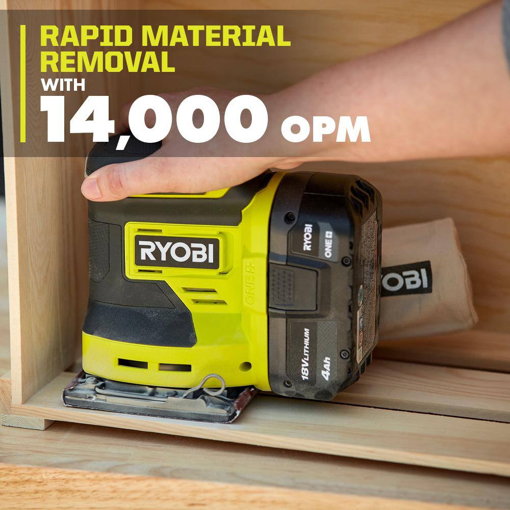 RYOBI ONE+ 18V Cordless 14 Sheet Sander (Tool Only) PCL401B