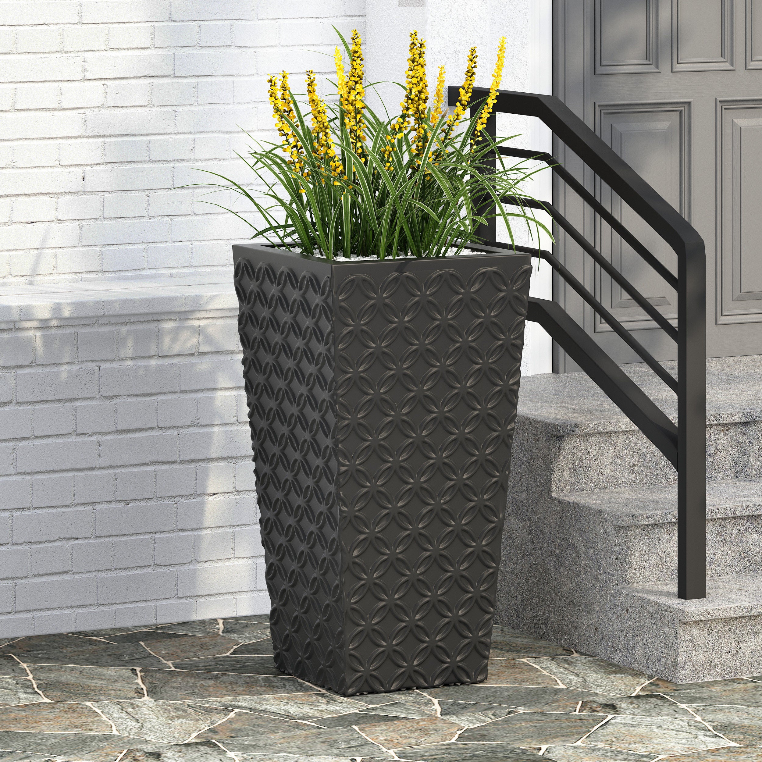 Beadles Outdoor Cast Stone Planter