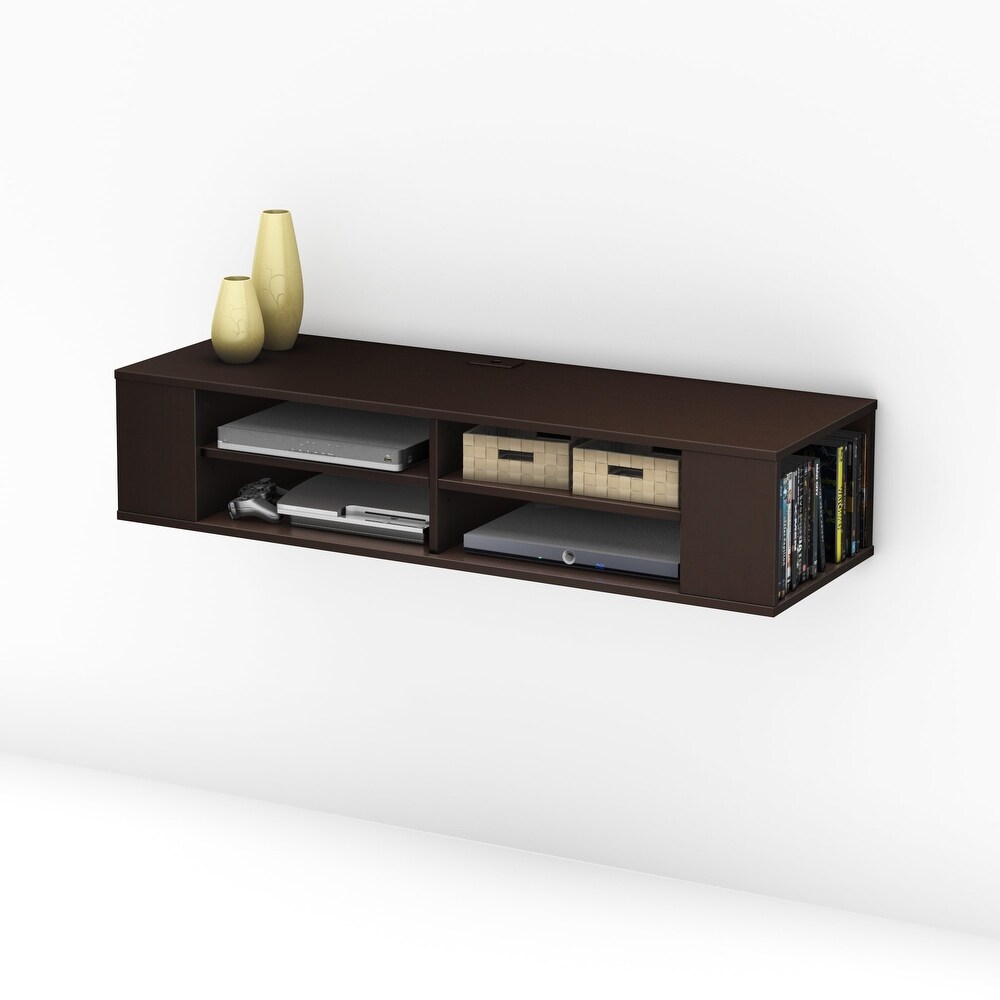 South Shore City Life Wall Mounted Media Console   49.5'' (w) x 16.25'' (d) x 11.5'' (h)