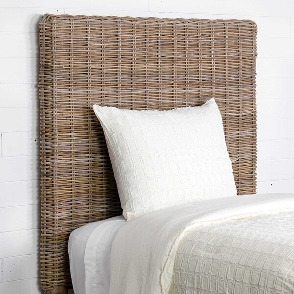 East at Main Distressed Natural Rattan Headboard - - 10405453