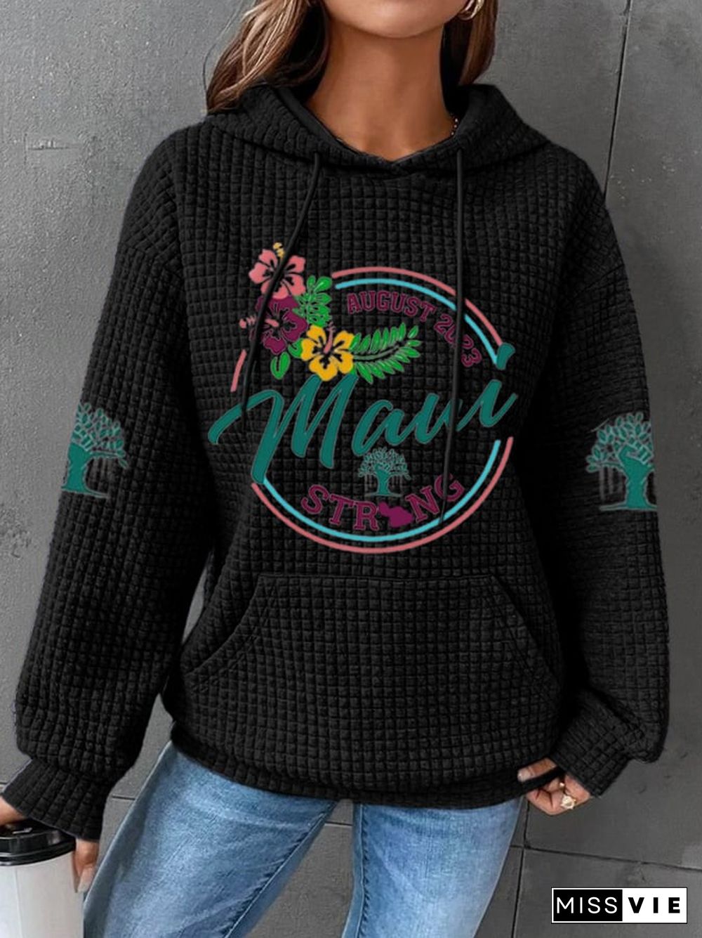 Women's Maui Strong Print Long Sleeve Hoodie