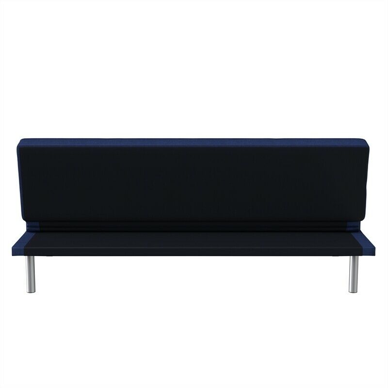 Navy Blue Tufted Sleeper Sofa in Fabric Upholstery