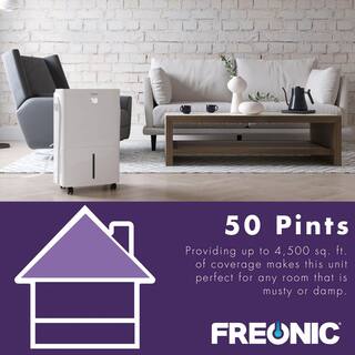 FREONIC Energy Star 16.9 pt. Up to 4500 sq.ft. Dehumidifier in. White With Internal Pump FHCD501PWG