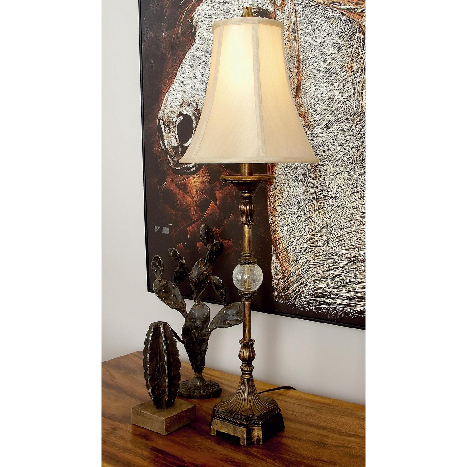 DecMode Bronze Polystone Tuscan Buffet Lamp 34