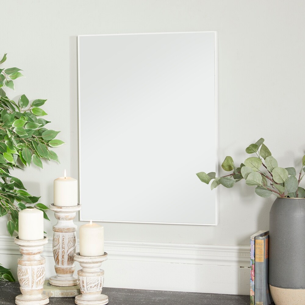 Contemporary Rectangular Wall Mirror   Multiple Finishes and Sizes