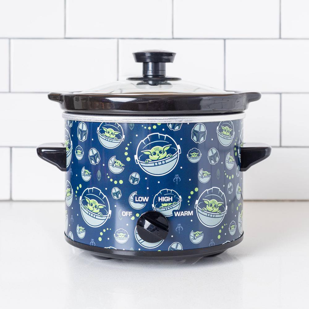 Uncanny Brands Star Wars The Mandalorian 2 Qt Navy Blue Slow Cooker SC2-SRW-MAN1