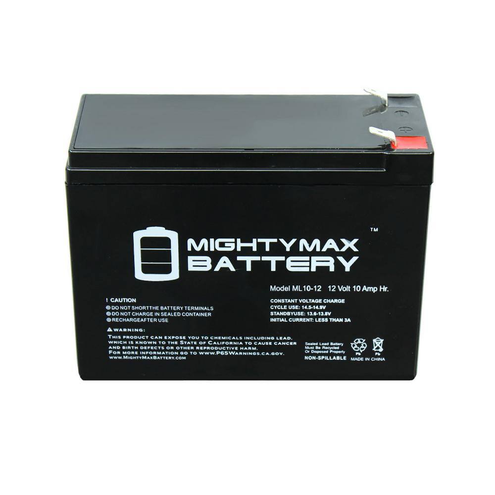 MIGHTY MAX BATTERY 12-Volt 10 Ah Sealed Lead Acid Rechargeable Battery (3-Pack) ML10-12MP3