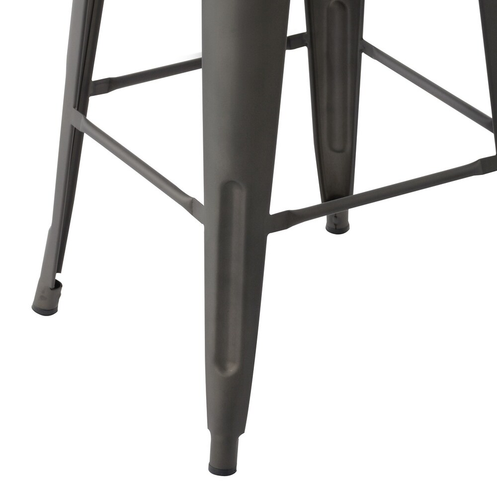 Homy Casa Stackable Metal Bar Stool Set of 2 or 4