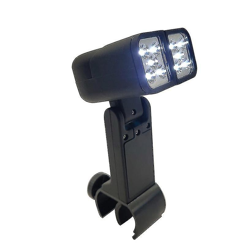 Outdoor Camping Lamp Double Head Rotatable Bbq Led Light Night Riding Lights Battery Powered Portabl